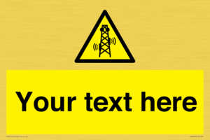 Custom warning RF radiation transmitter